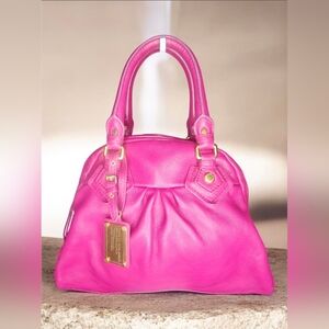 Marc by Marc Jacobs Classic Q Baby Groovee Bag In Pink Cow Leather